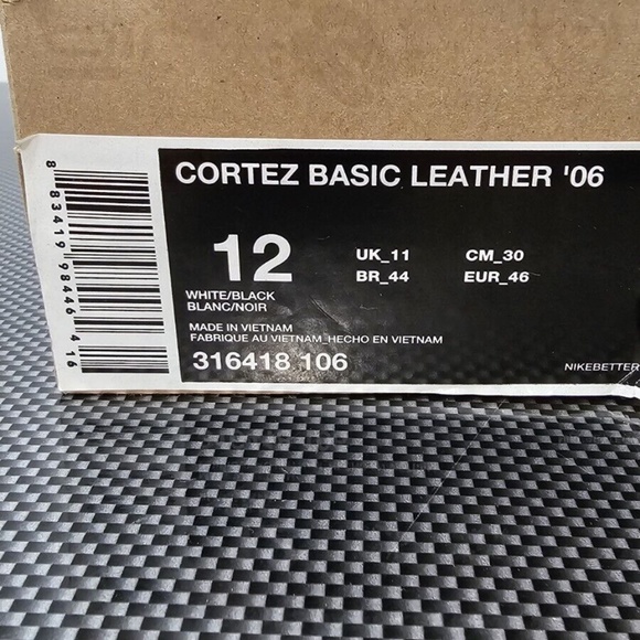 Size 12 - New Nike Cortez Basic White - 316418-102 - Picture 6 of 6